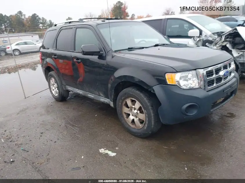 1FMCU0EG5CKB71354 2012 Ford Escape Limited