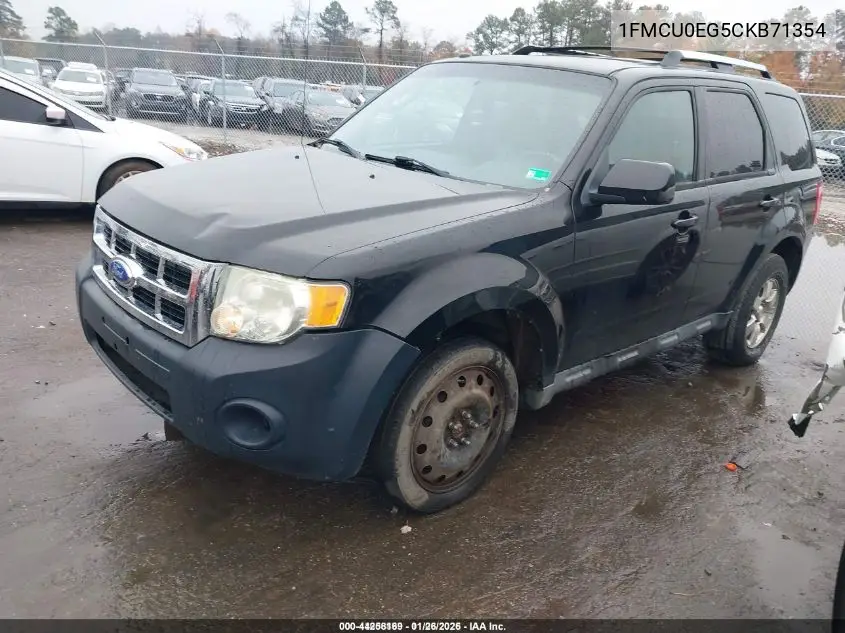 1FMCU0EG5CKB71354 2012 Ford Escape Limited
