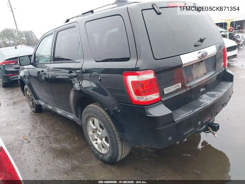 1FMCU0EG5CKB71354 2012 Ford Escape Limited