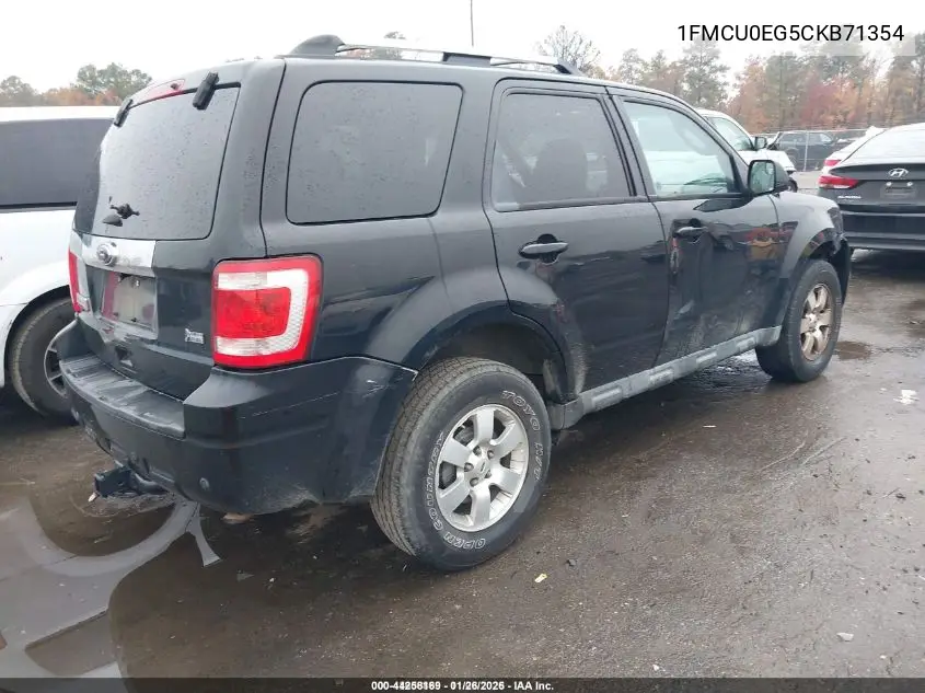 1FMCU0EG5CKB71354 2012 Ford Escape Limited