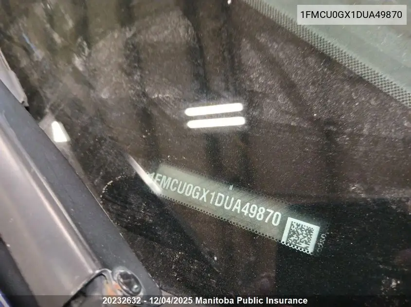 1FMCU0GX1DUA49870 2013 Ford Escape Se