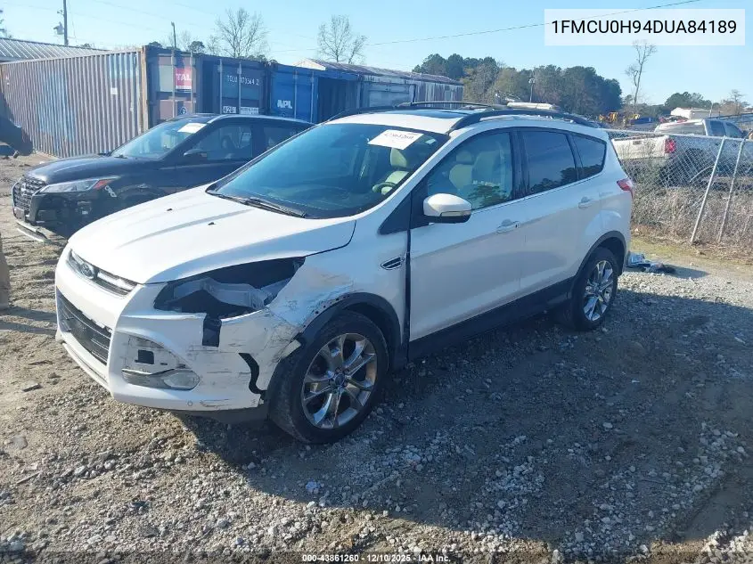 1FMCU0H94DUA84189 2013 Ford Escape Sel