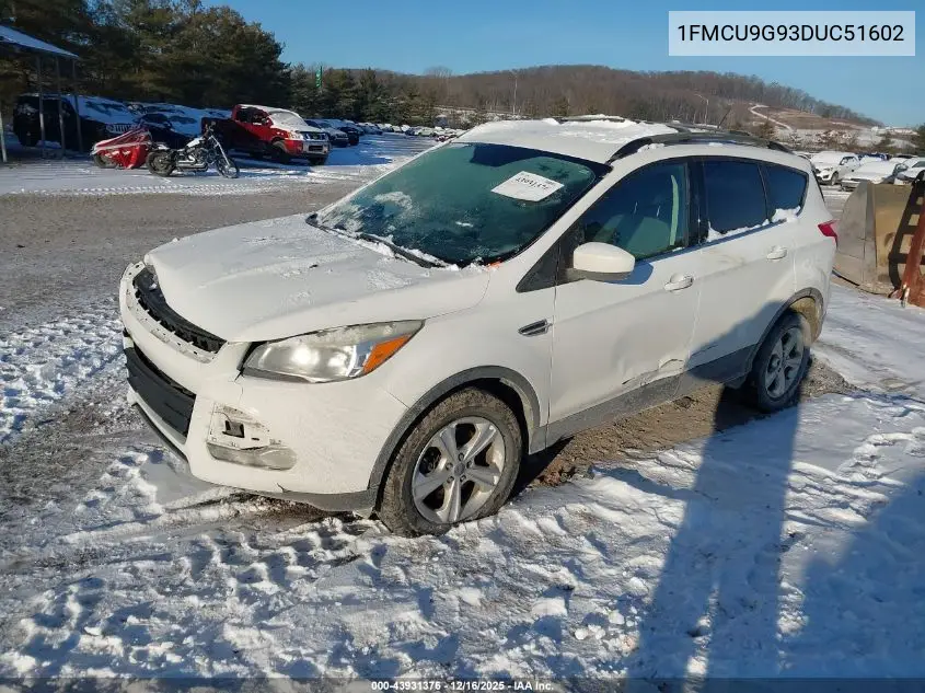 1FMCU9G93DUC51602 2013 Ford Escape Se