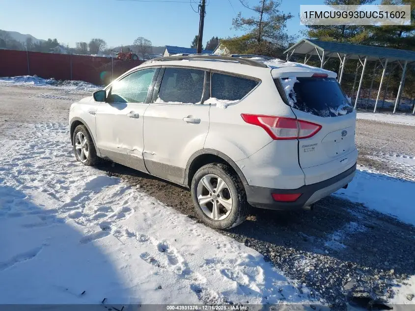 1FMCU9G93DUC51602 2013 Ford Escape Se