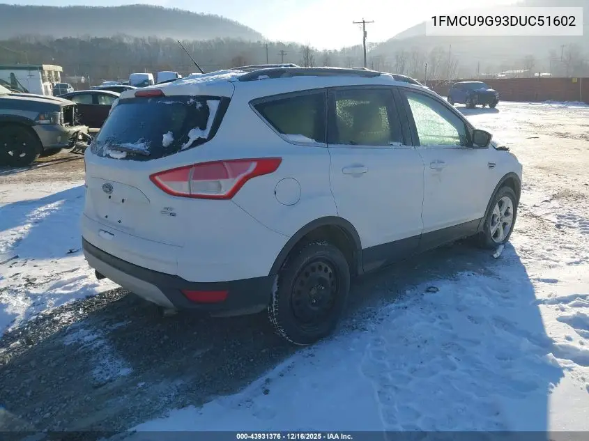 1FMCU9G93DUC51602 2013 Ford Escape Se