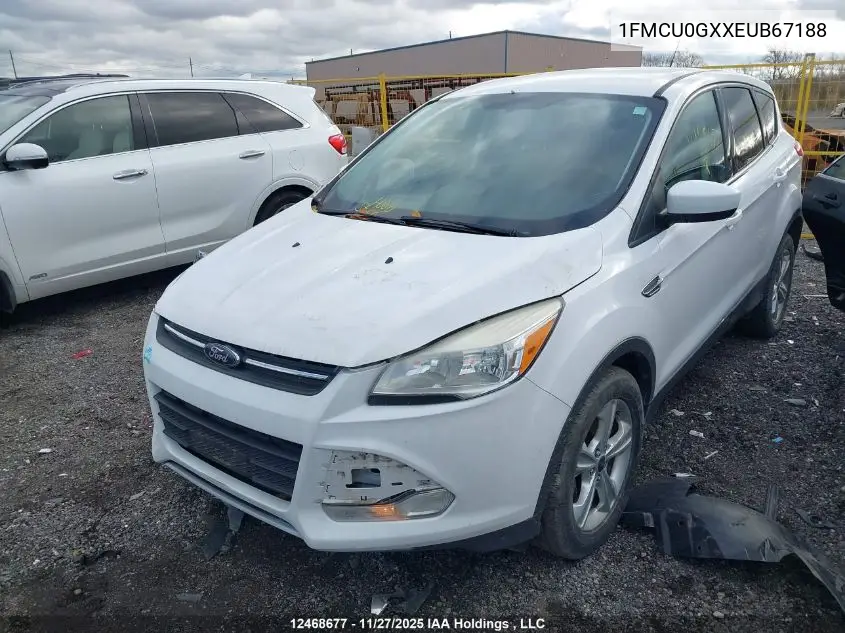 1FMCU0GXXEUB67188 2014 Ford Escape Se