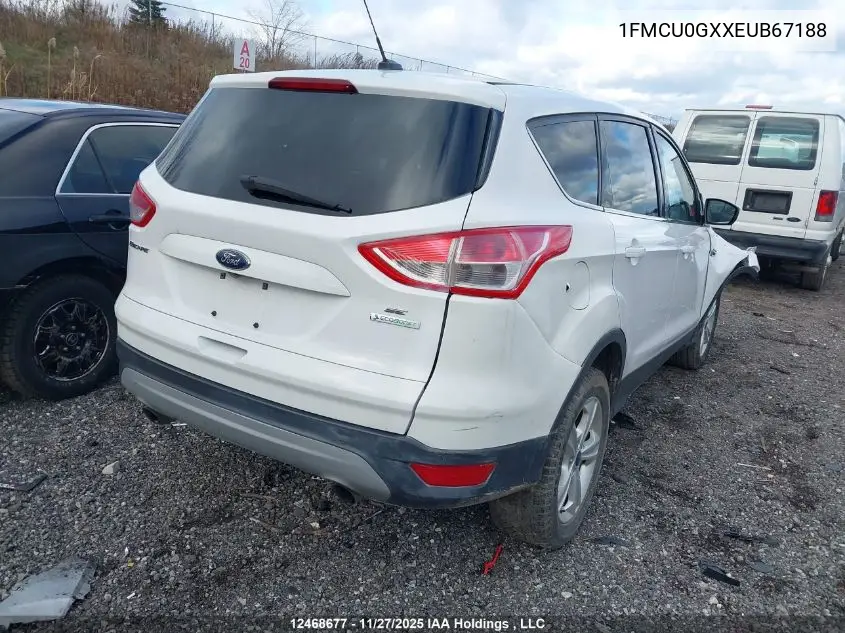1FMCU0GXXEUB67188 2014 Ford Escape Se