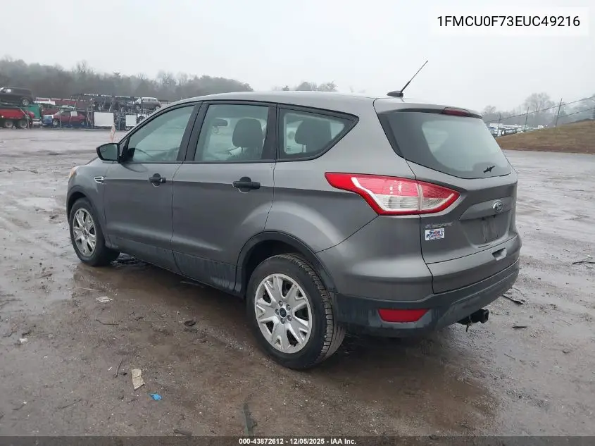 1FMCU0F73EUC49216 2014 Ford Escape S