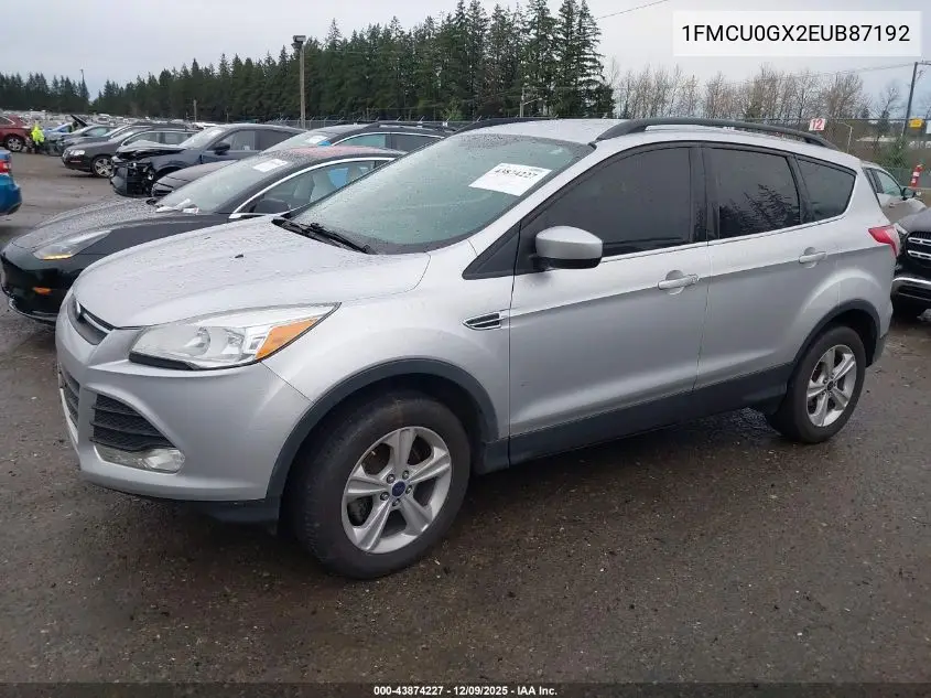 1FMCU0GX2EUB87192 2014 Ford Escape Se