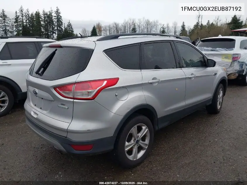 1FMCU0GX2EUB87192 2014 Ford Escape Se