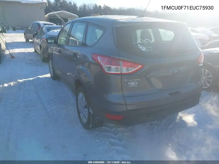 1FMCU0F71EUC75930 2014 Ford Escape S