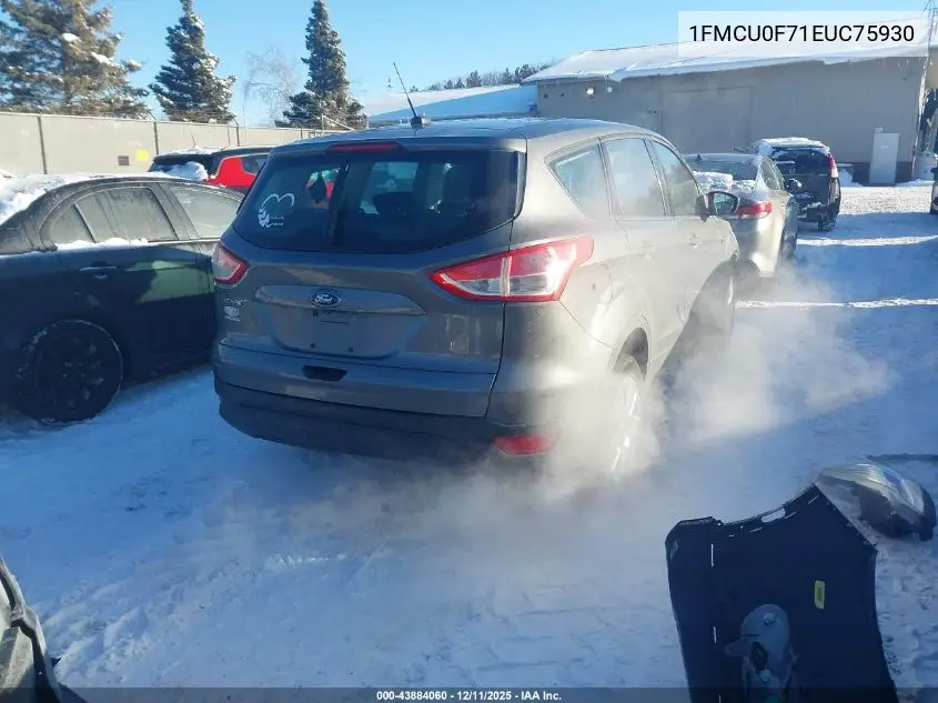 1FMCU0F71EUC75930 2014 Ford Escape S