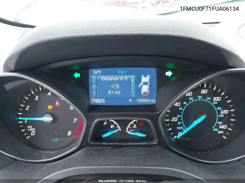 1FMCU0F71FUA06134 2015 Ford Escape S