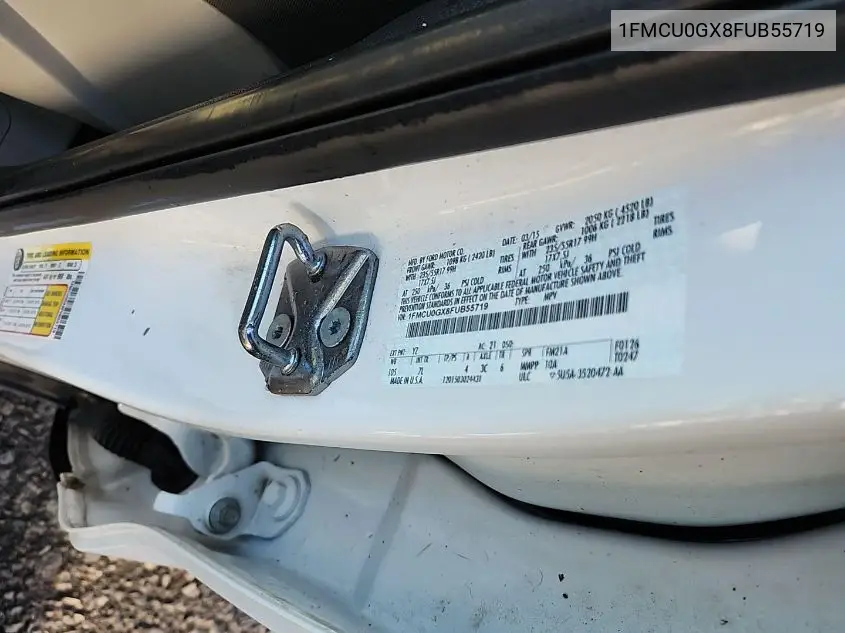 1FMCU0GX8FUB55719 2015 Ford Escape Se