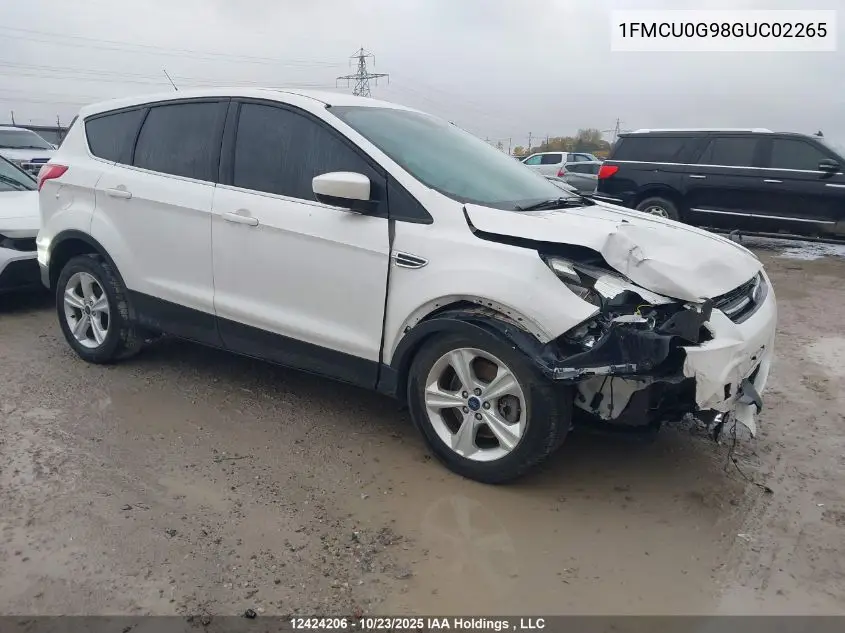 1FMCU0G98GUC02265 2016 Ford Escape Se