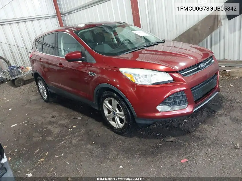 1FMCU0G78GUB05842 2016 Ford Escape Se