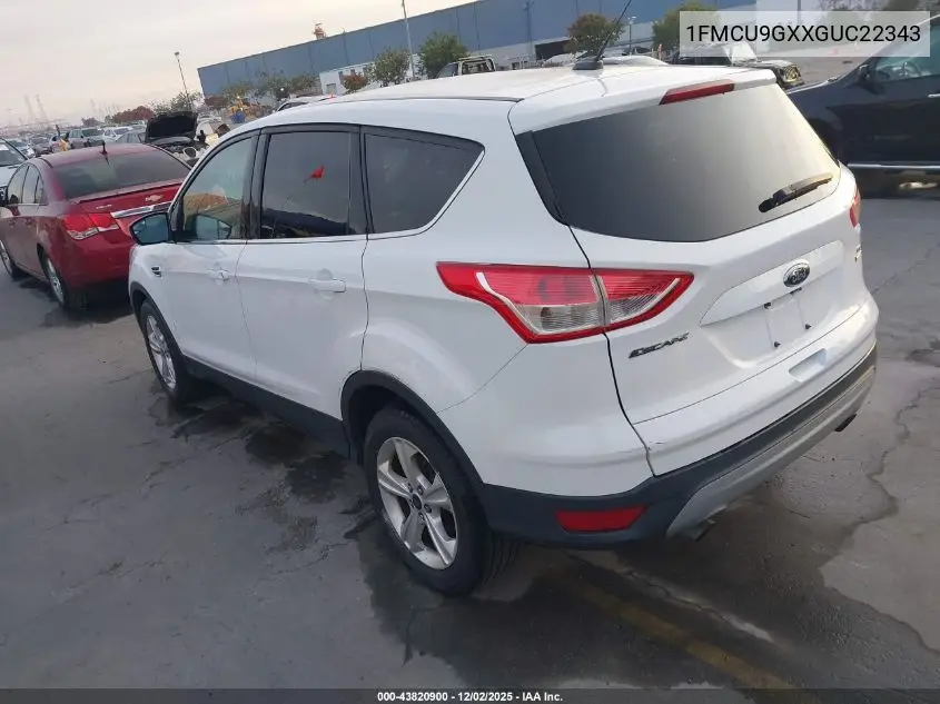 1FMCU9GXXGUC22343 2016 Ford Escape Se
