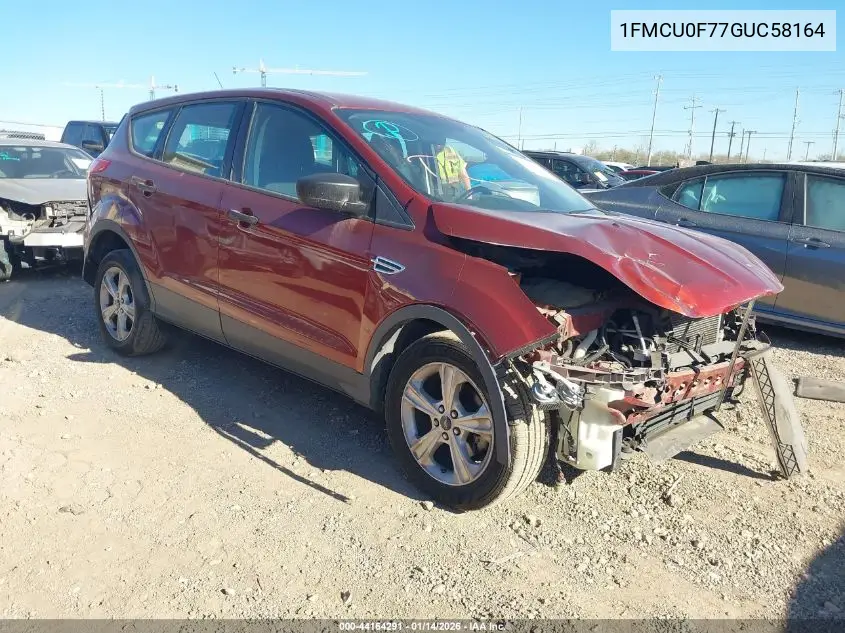 1FMCU0F77GUC58164 2016 Ford Escape S