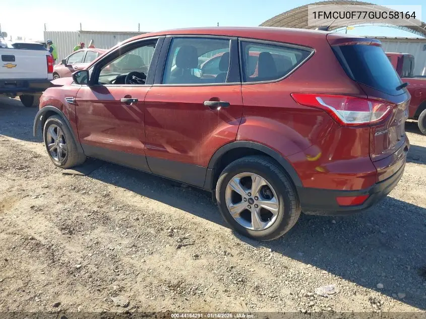 1FMCU0F77GUC58164 2016 Ford Escape S