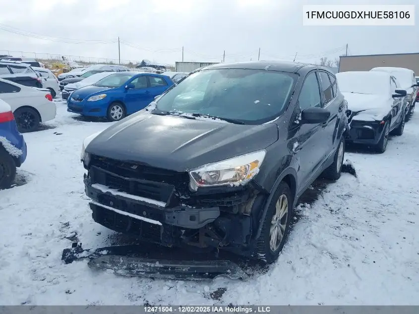 1FMCU0GDXHUE58106 2017 Ford Escape Se