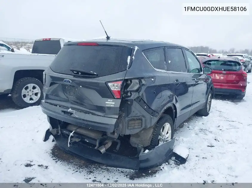 1FMCU0GDXHUE58106 2017 Ford Escape Se