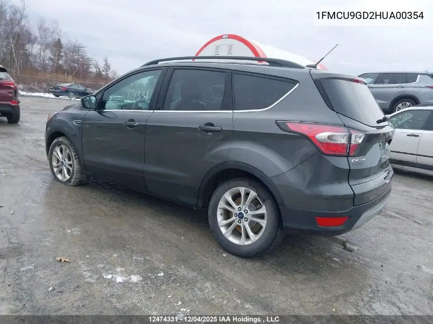 1FMCU9GD2HUA00354 2017 Ford Escape Se