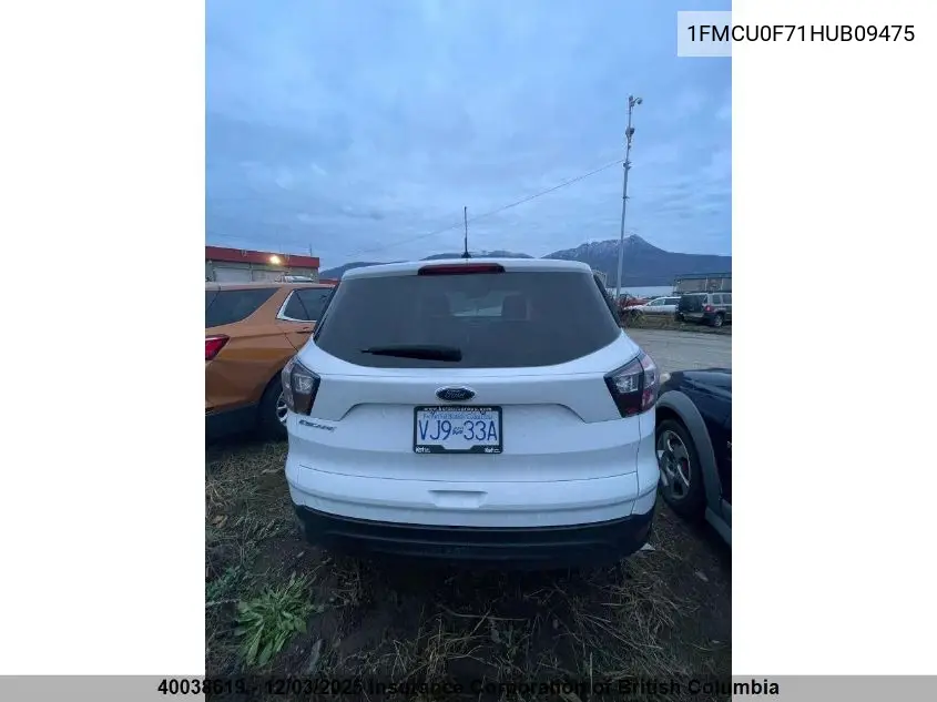 1FMCU0F71HUB09475 2017 Ford Escape S