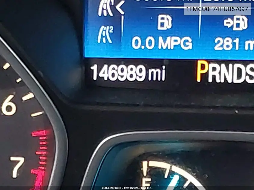1FMCU0F74HUB57097 2017 Ford Escape S