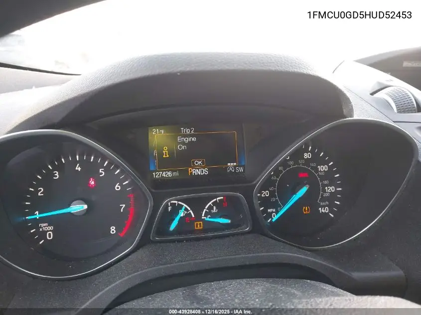 1FMCU0GD5HUD52453 2017 Ford Escape Se