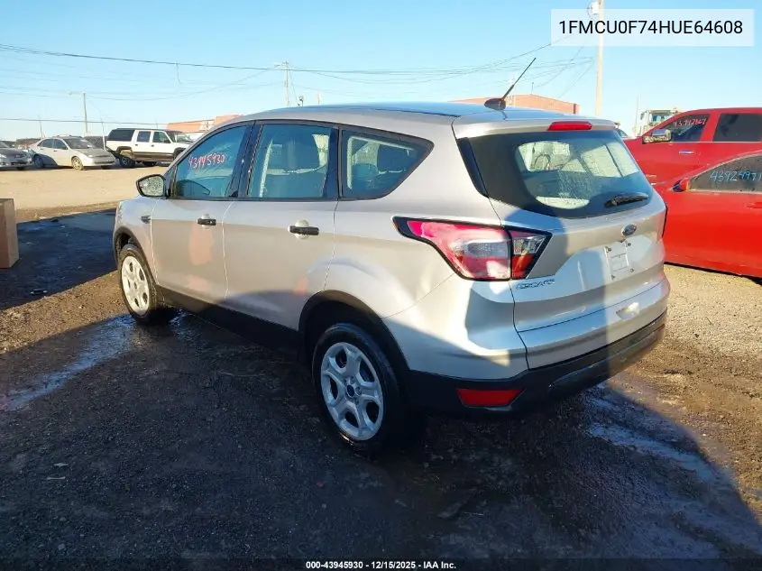 1FMCU0F74HUE64608 2017 Ford Escape S