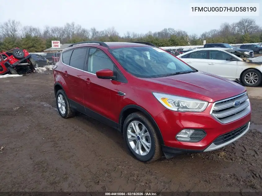 1FMCU0GD7HUD58190 2017 Ford Escape Se