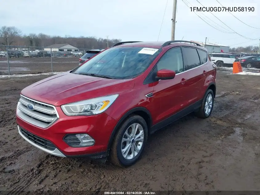 1FMCU0GD7HUD58190 2017 Ford Escape Se
