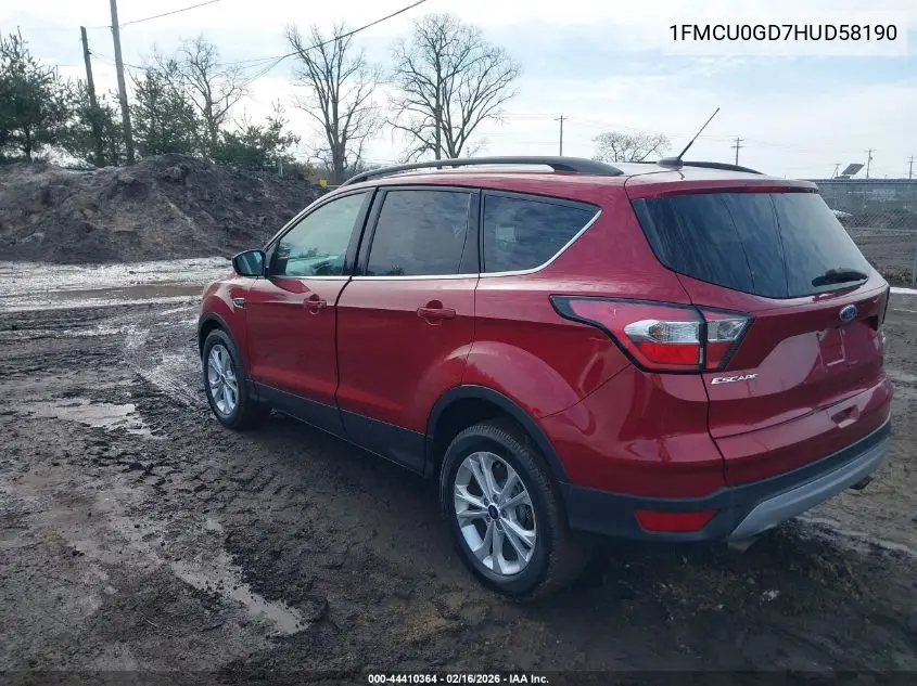 1FMCU0GD7HUD58190 2017 Ford Escape Se