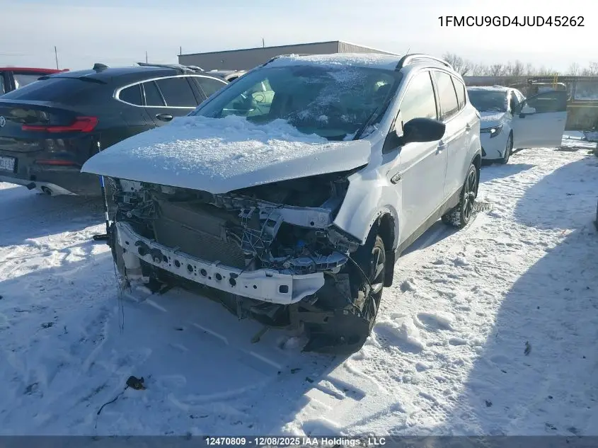 1FMCU9GD4JUD45262 2018 Ford Escape Se