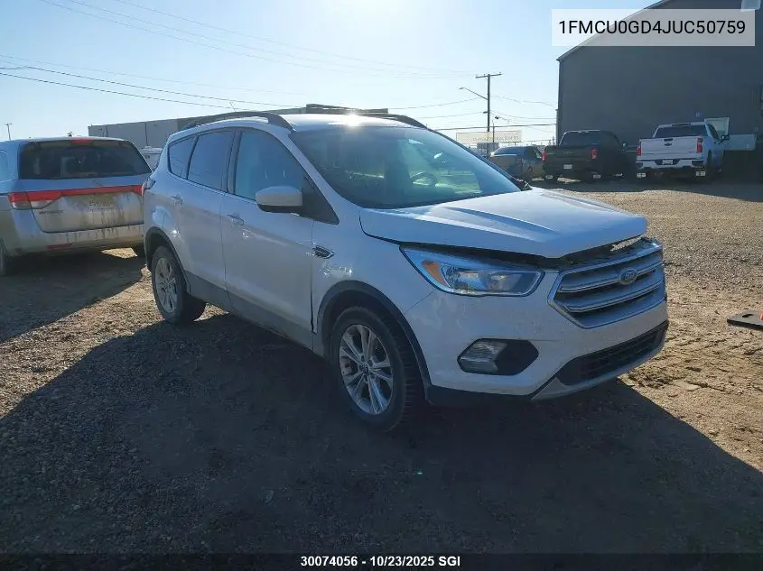 1FMCU0GD4JUC50759 2018 Ford Escape Se