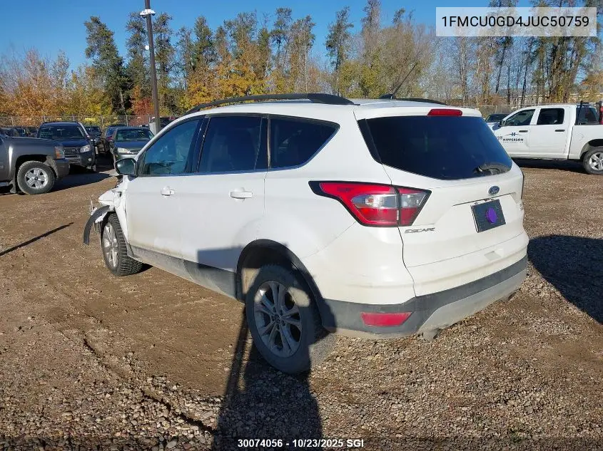 1FMCU0GD4JUC50759 2018 Ford Escape Se