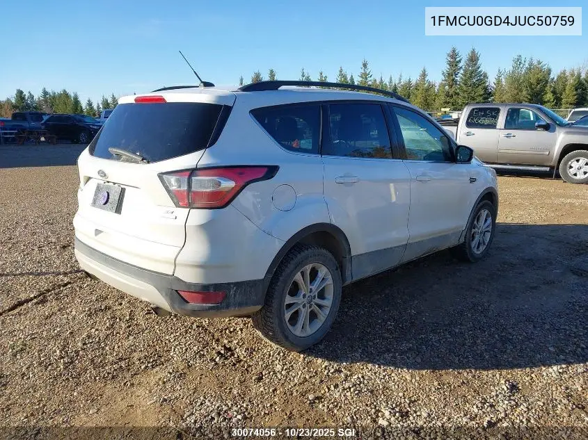 1FMCU0GD4JUC50759 2018 Ford Escape Se