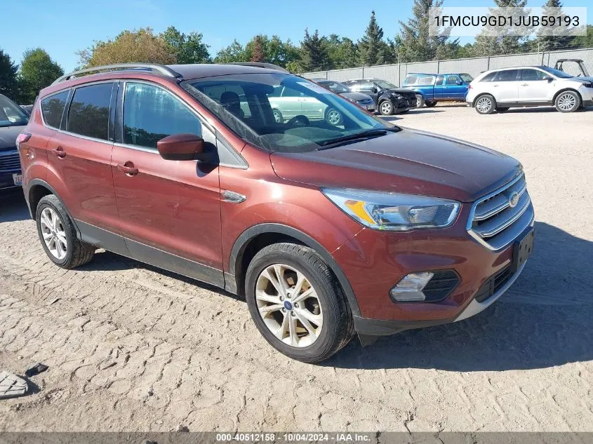 1FMCU9GD1JUB59193 2018 Ford Escape Se