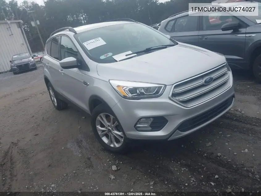 1FMCU0HD8JUC74027 2018 Ford Escape Sel