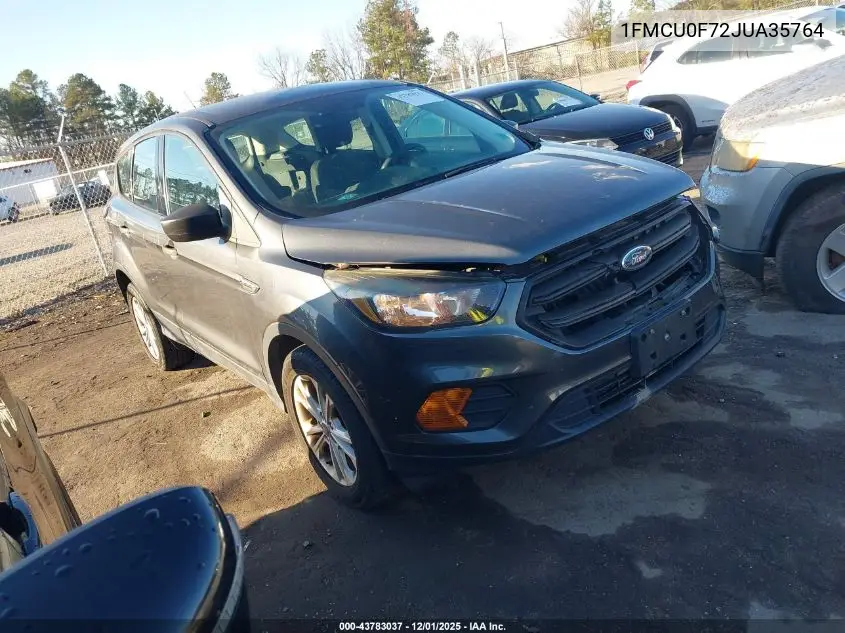 1FMCU0F72JUA35764 2018 Ford Escape S