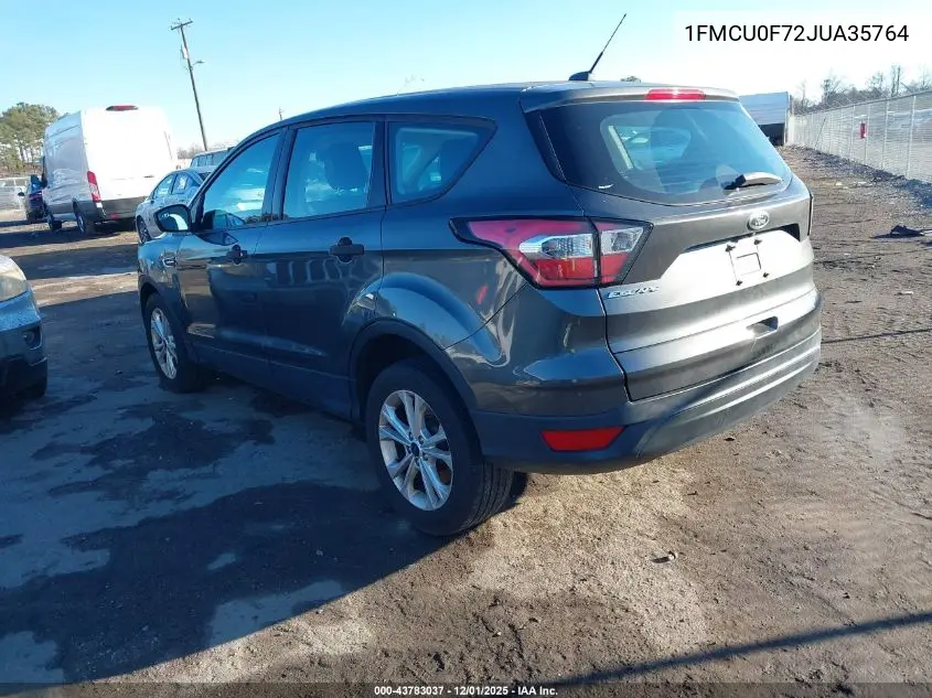 1FMCU0F72JUA35764 2018 Ford Escape S