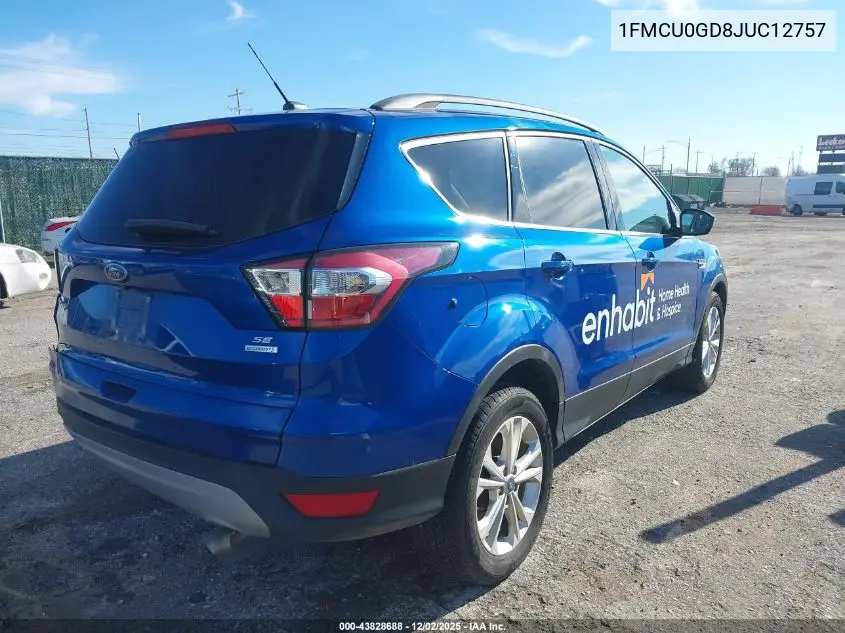 1FMCU0GD8JUC12757 2018 Ford Escape Se