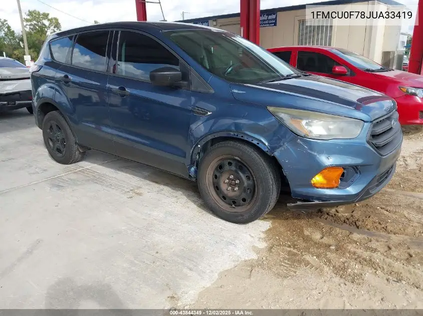 1FMCU0F78JUA33419 2018 Ford Escape S