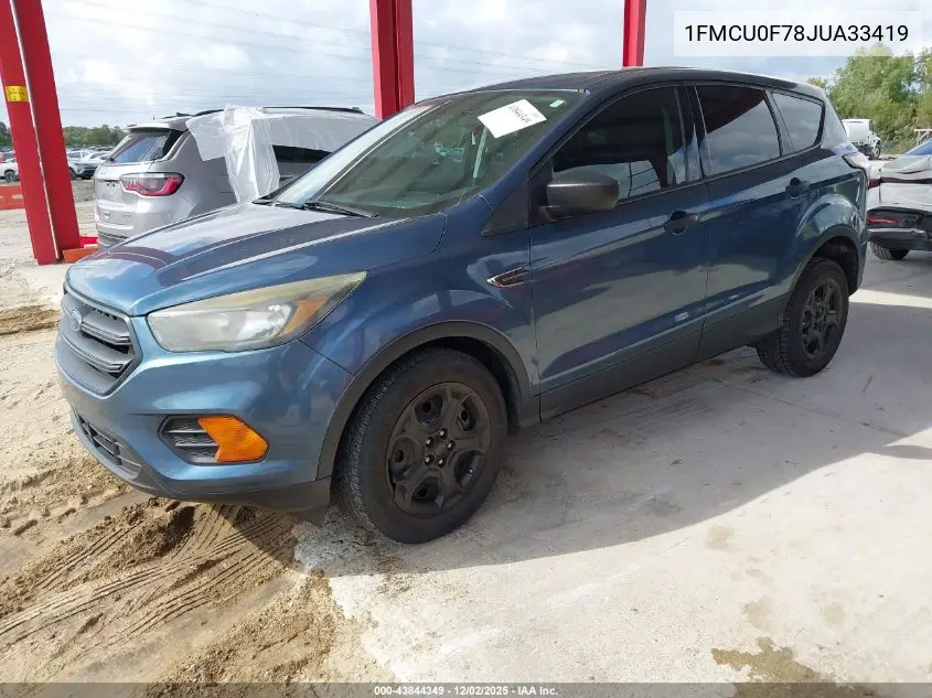 1FMCU0F78JUA33419 2018 Ford Escape S