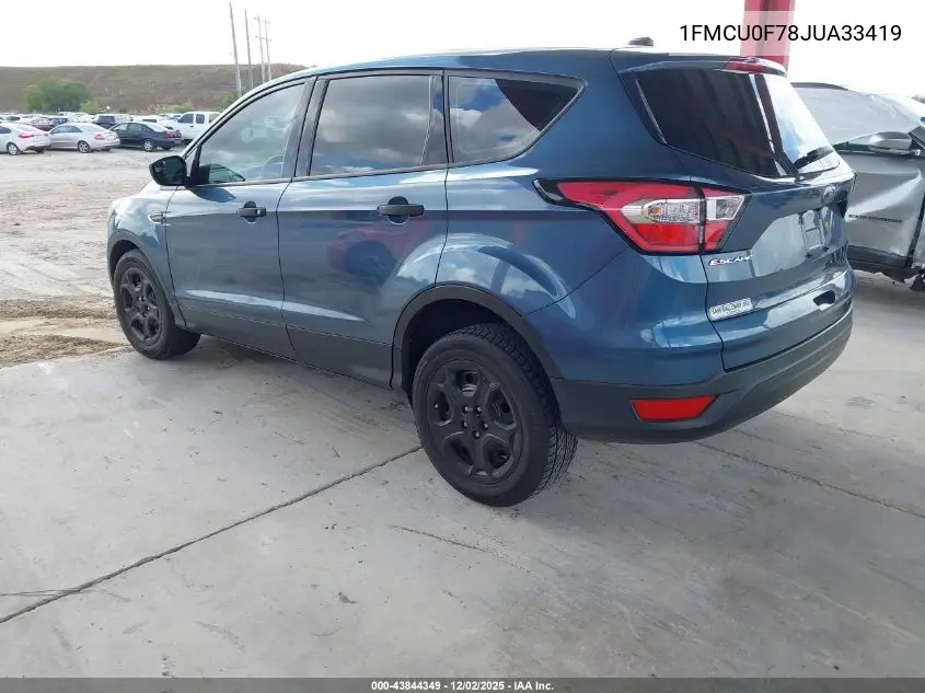 1FMCU0F78JUA33419 2018 Ford Escape S