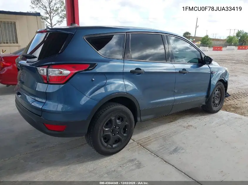 1FMCU0F78JUA33419 2018 Ford Escape S