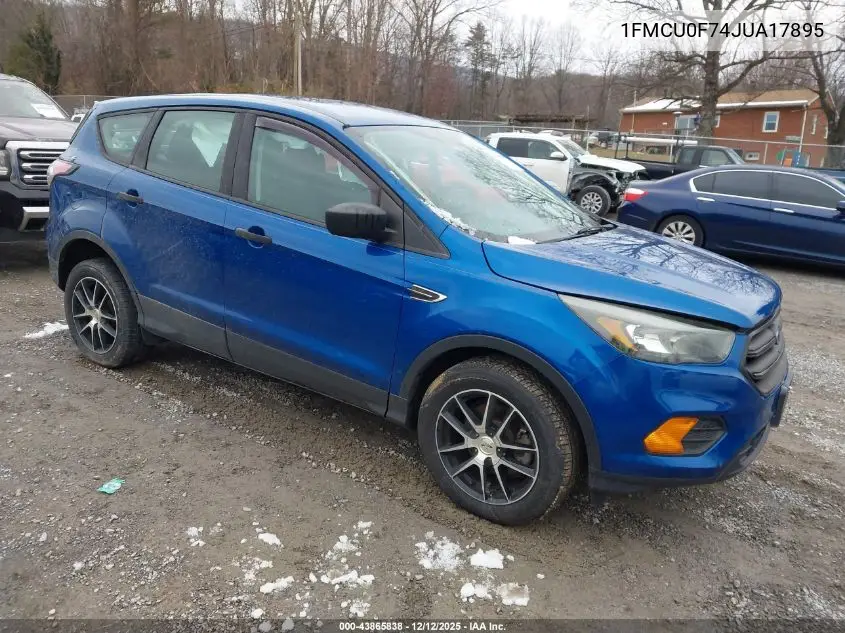 1FMCU0F74JUA17895 2018 Ford Escape S