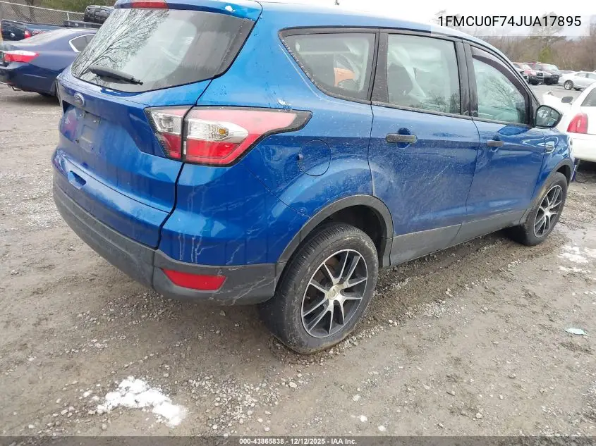 1FMCU0F74JUA17895 2018 Ford Escape S