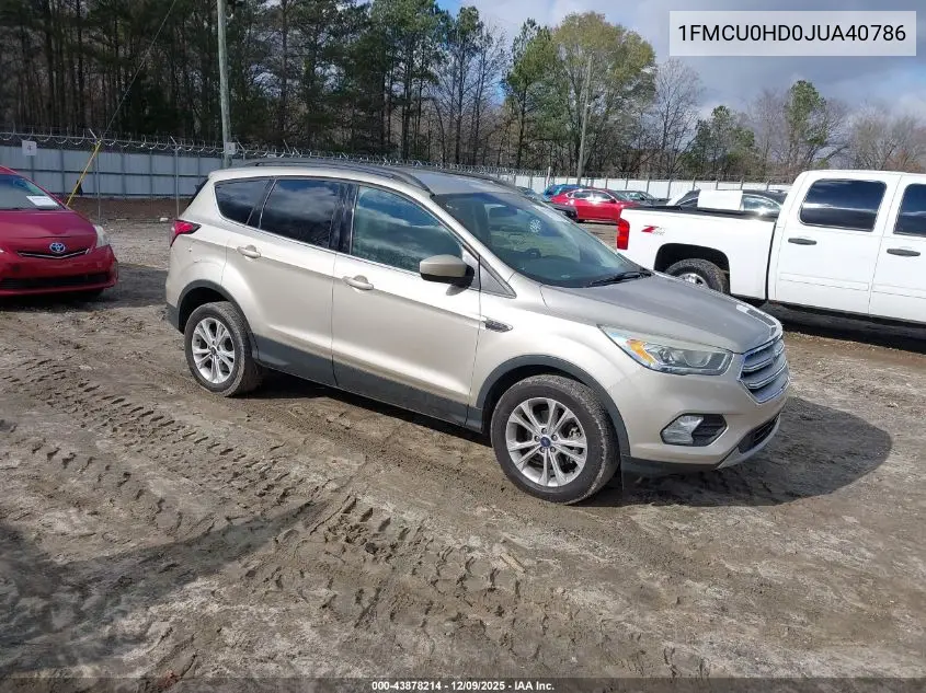 1FMCU0HD0JUA40786 2018 Ford Escape Sel