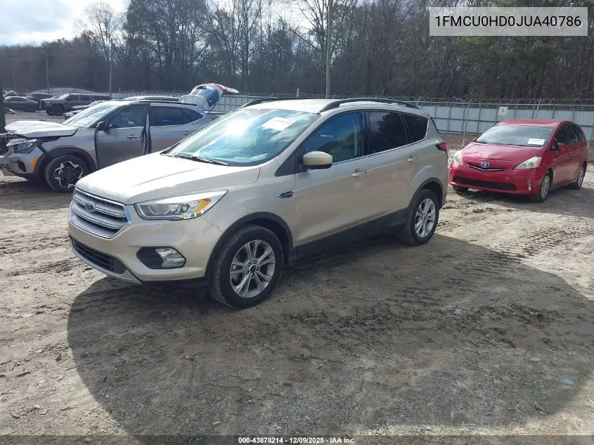 1FMCU0HD0JUA40786 2018 Ford Escape Sel